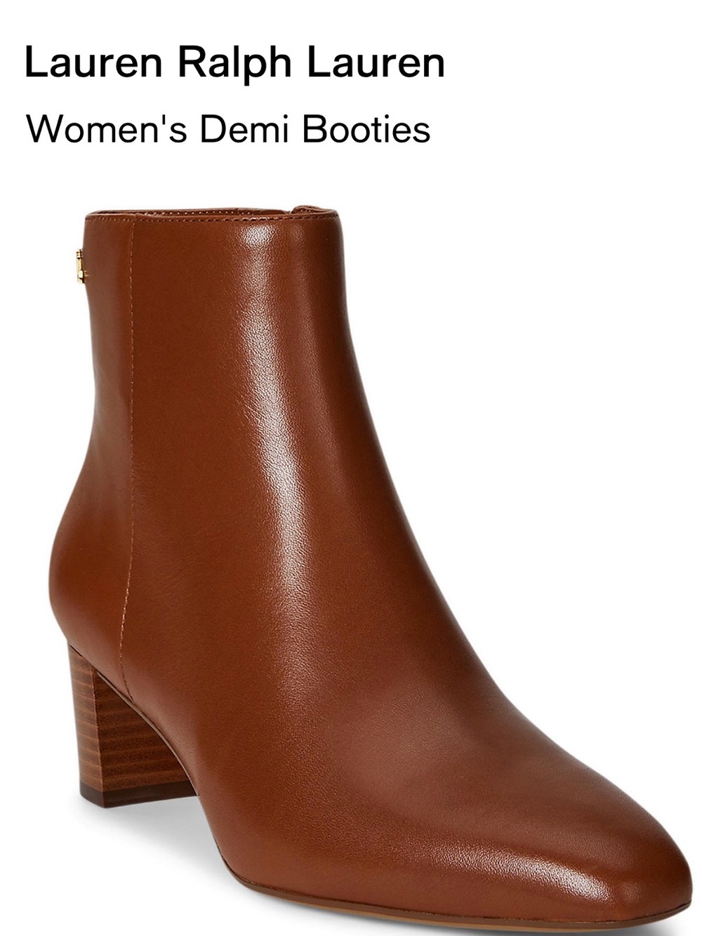 Ralph Lauren Brown Leather Ankle Booties